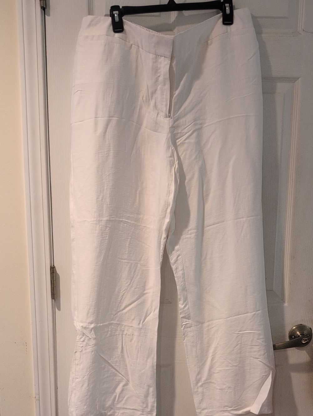 Chico's White Wide-Leg Trousers